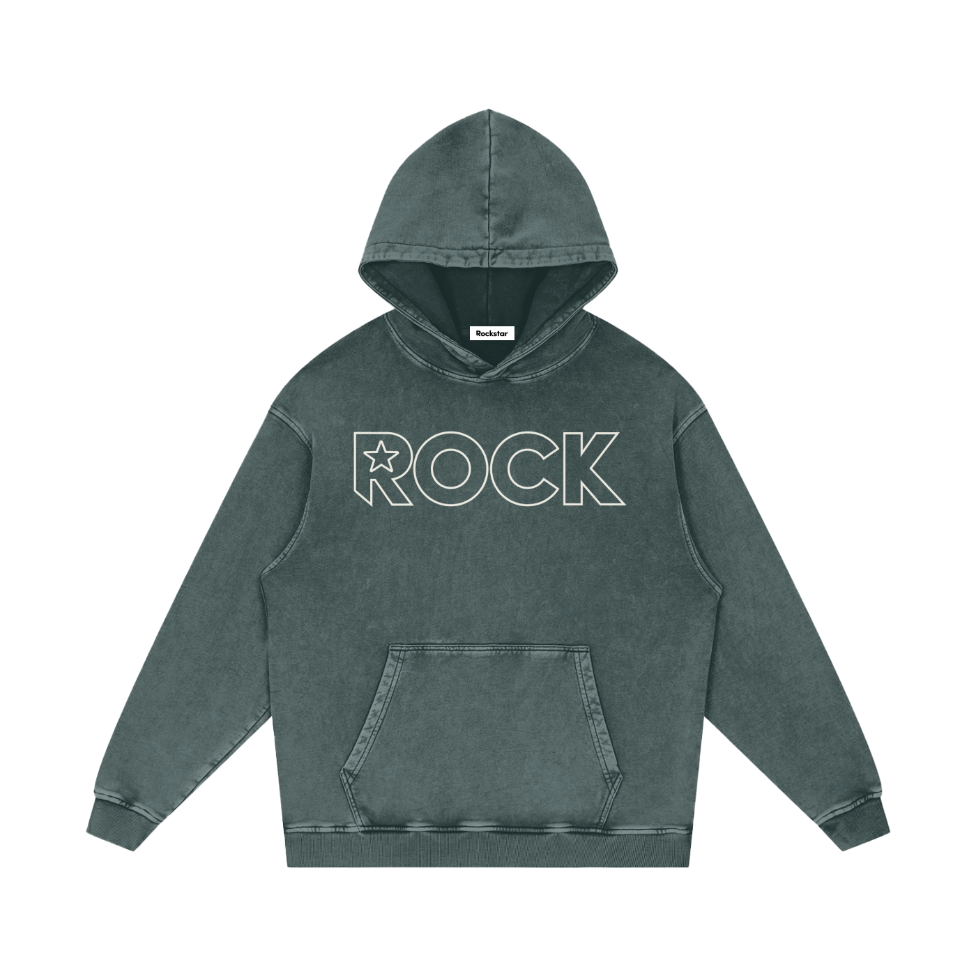 Snow Washed Loose Cotton Hoodie