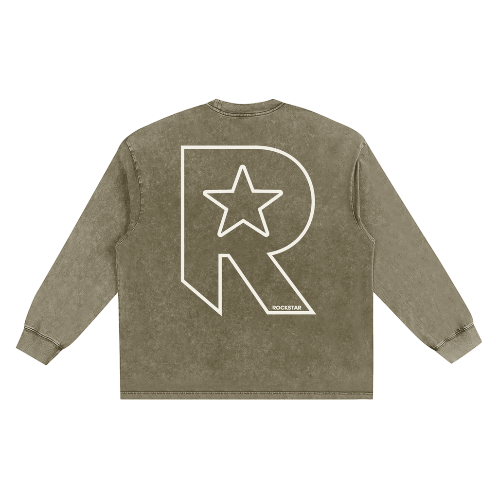 Snow Washed Frayed Edge T-Shirt