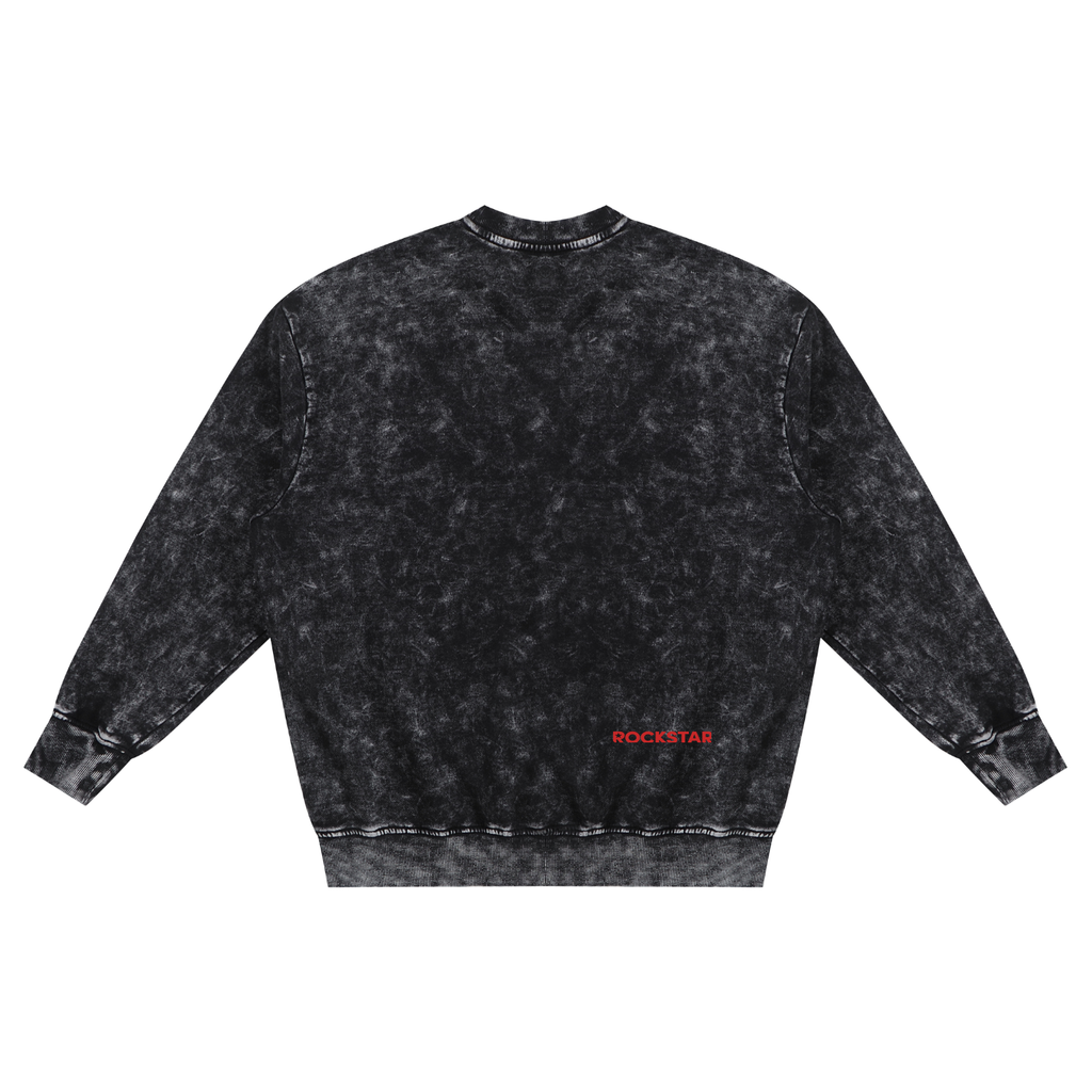Snow Washed Hand-Frayed Sweatshirt