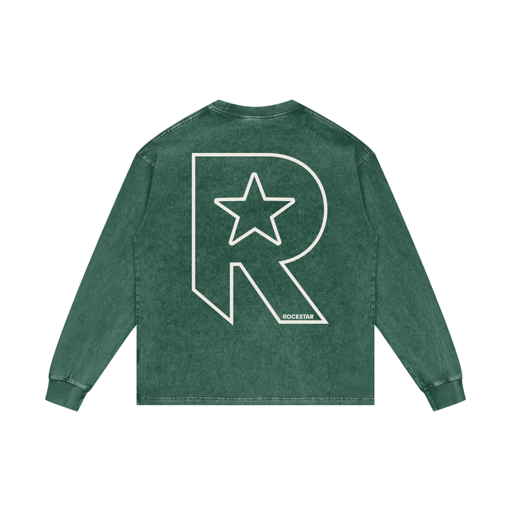 Acid Wash Oversize Long Sleeve T-Shirt