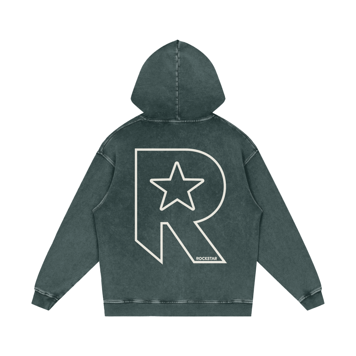 Snow Washed Loose Cotton Hoodie