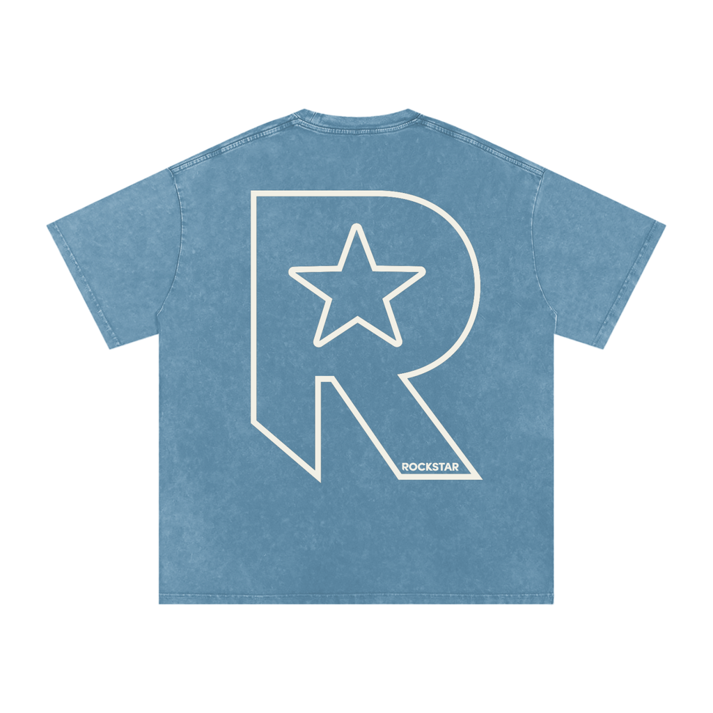 Snow Washed Oversized Cotton T-Shirt