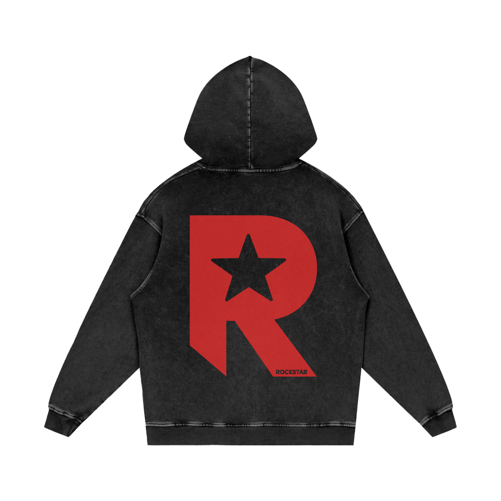 Snow Washed Loose Cotton Hoodie