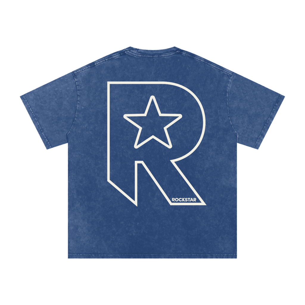 Snow Washed Oversized Cotton T-Shirt