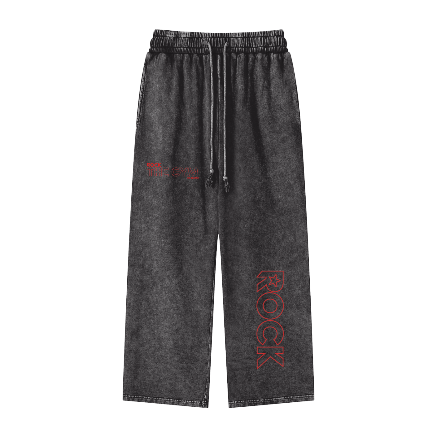 Snow Washed Straight Leg Pants