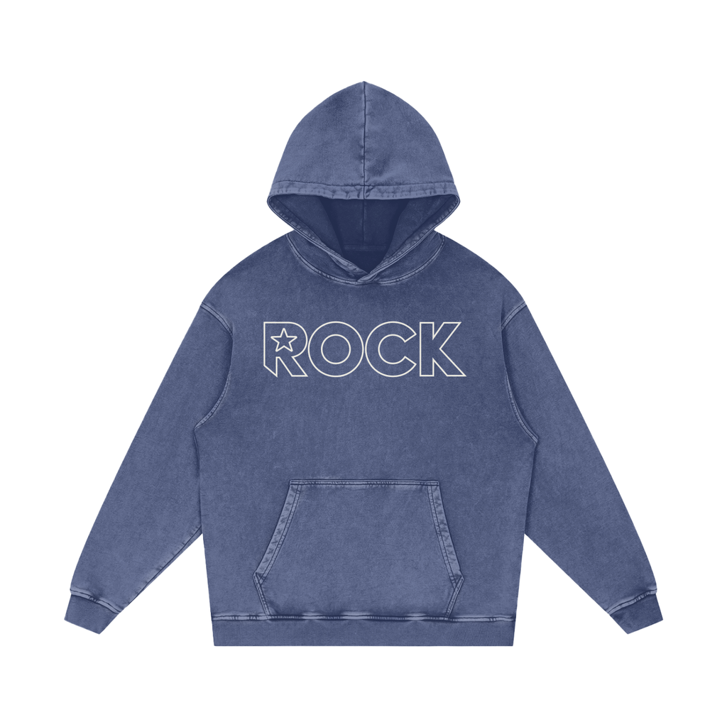 Snow Washed Loose Cotton Hoodie