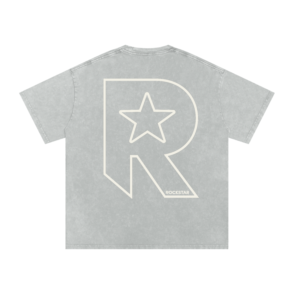 Snow Washed Oversized Cotton T-Shirt