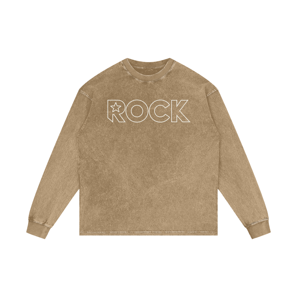 Acid Wash Oversize Long Sleeve T-Shirt