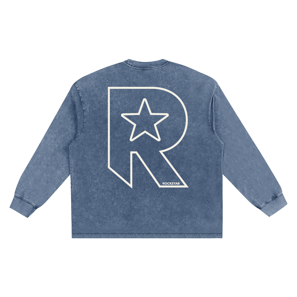 Snow Washed Frayed Edge T-Shirt