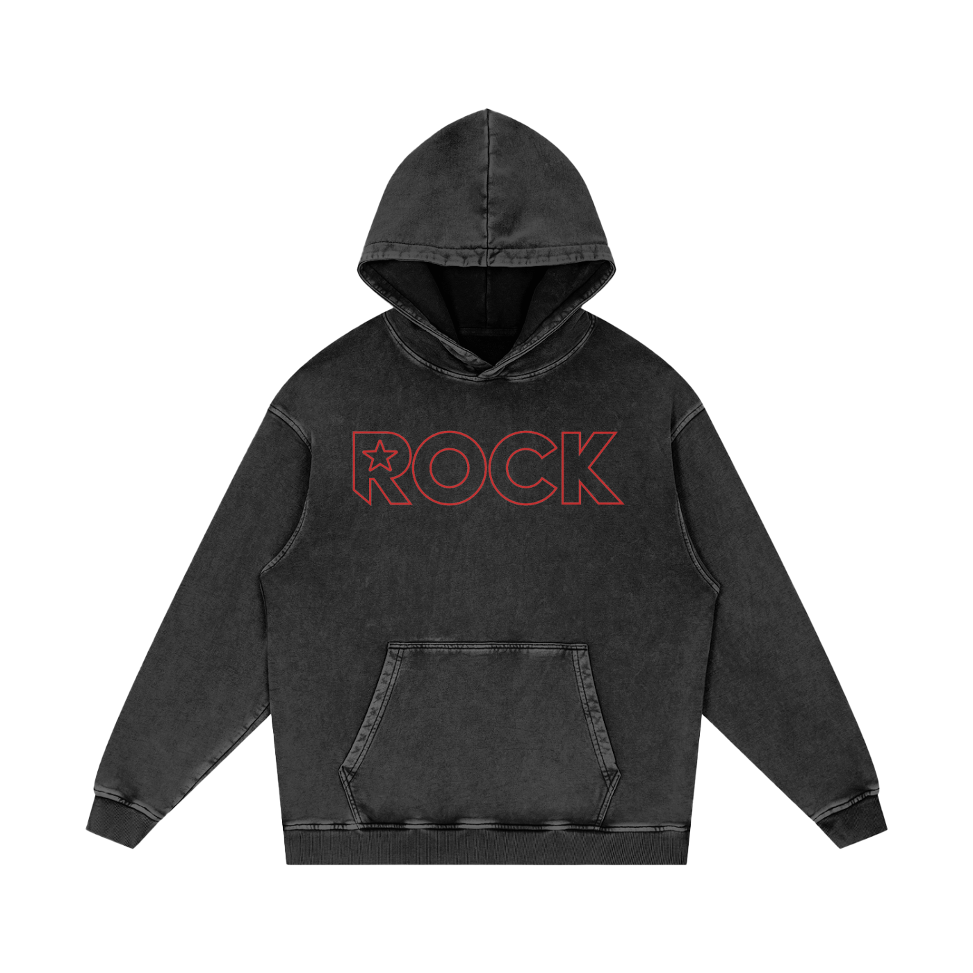 Snow Washed Loose Cotton Hoodie