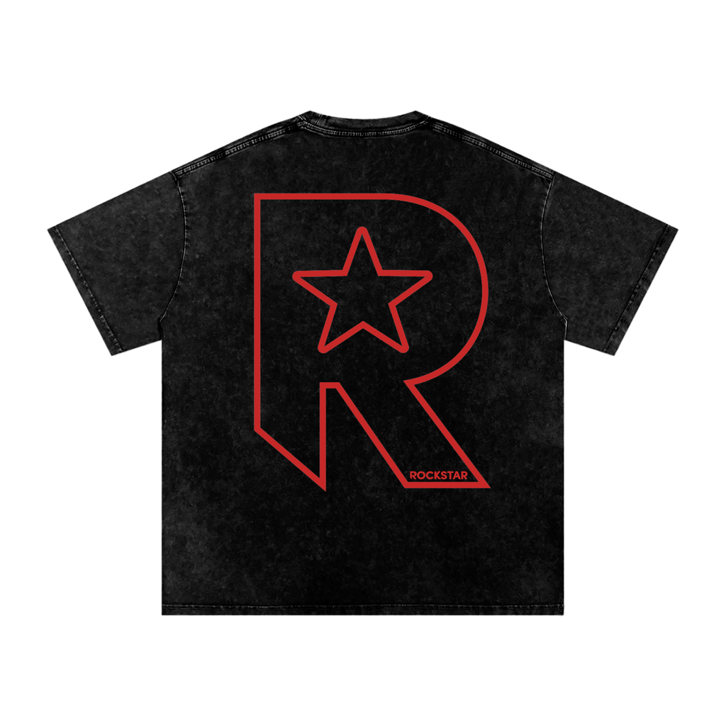 Snow Washed Oversized Cotton T-Shirt