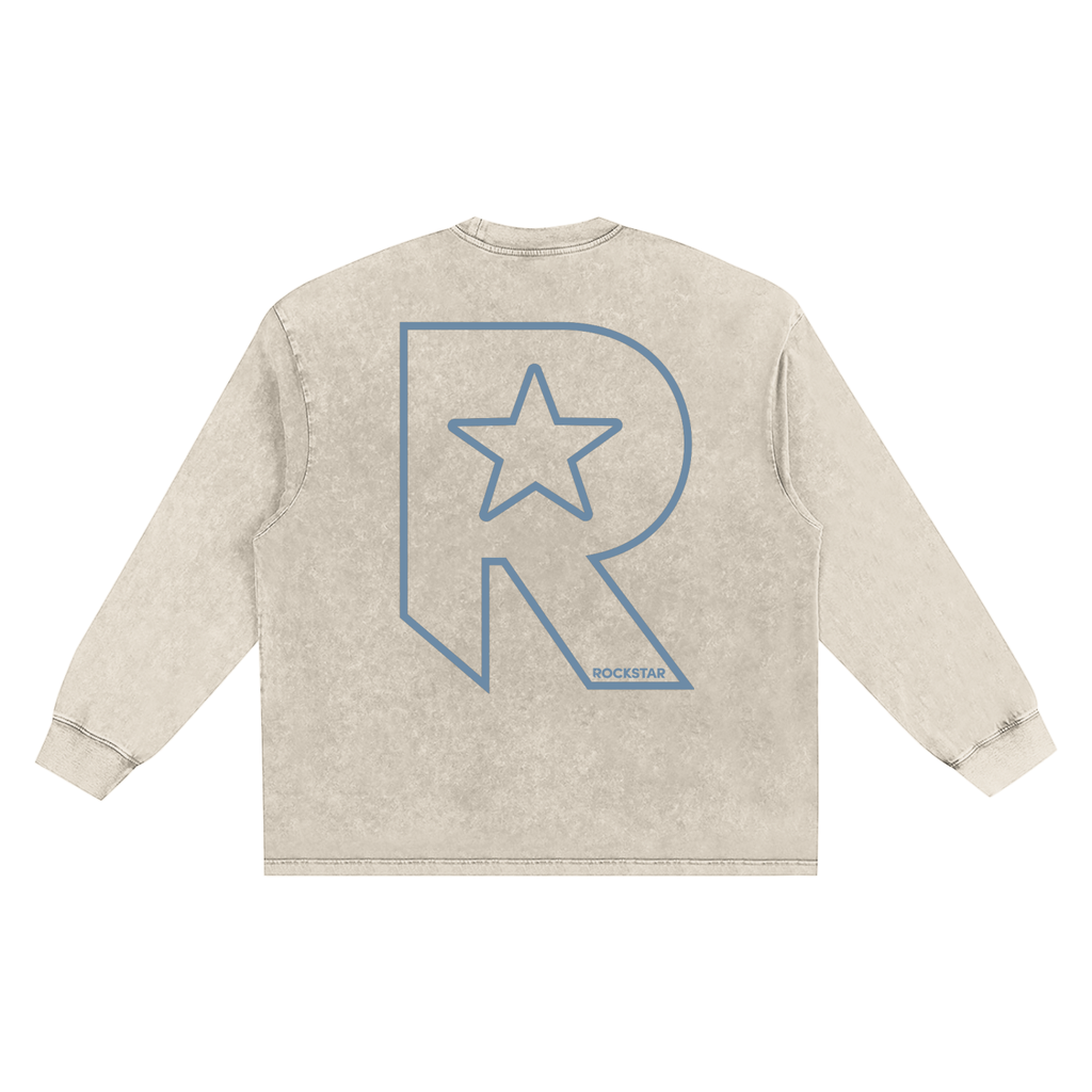 Snow Washed Frayed Edge T-Shirt