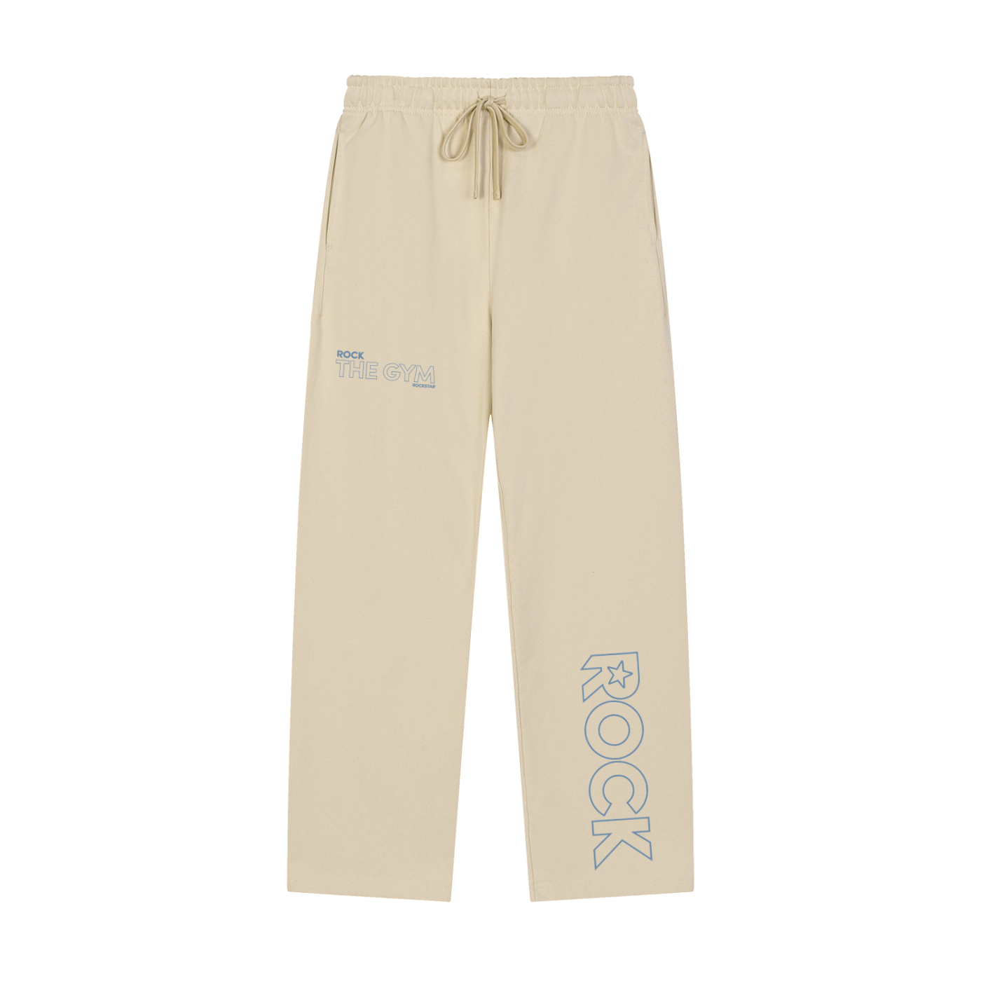 Solid Color Straight-Leg Sweatpants
