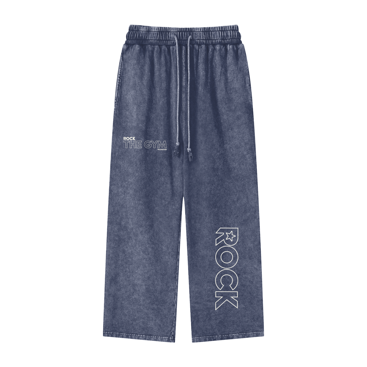 Snow Washed Straight Leg Pants