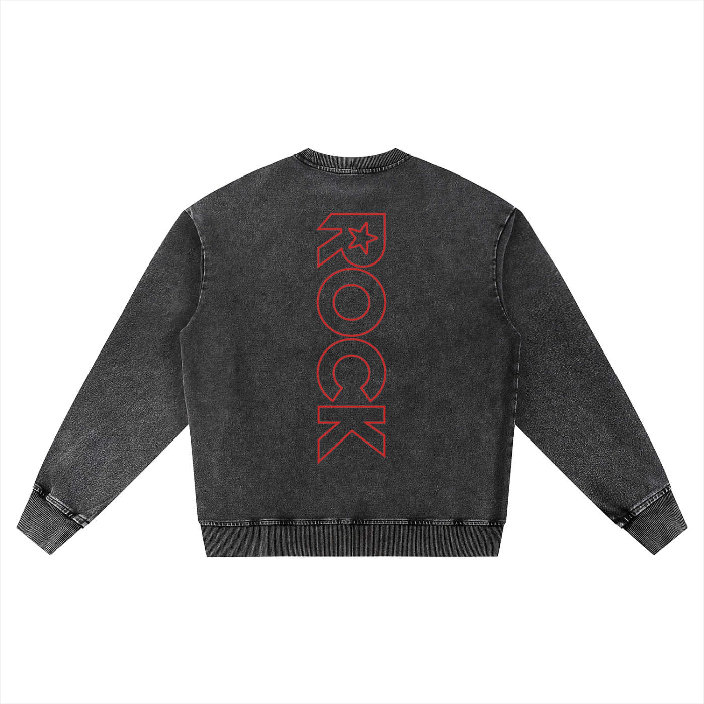 Snow Wash Oversized Crewneck Sweatshirt