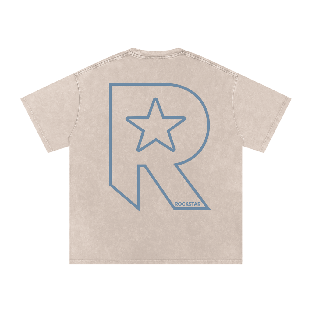 Snow Washed Oversized Cotton T-Shirt