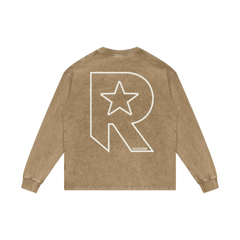 Acid Wash Oversize Long Sleeve T-Shirt