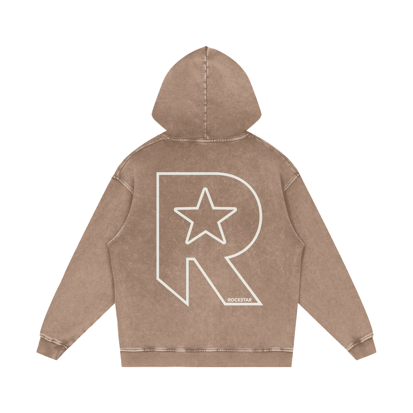 Snow Washed Loose Cotton Hoodie