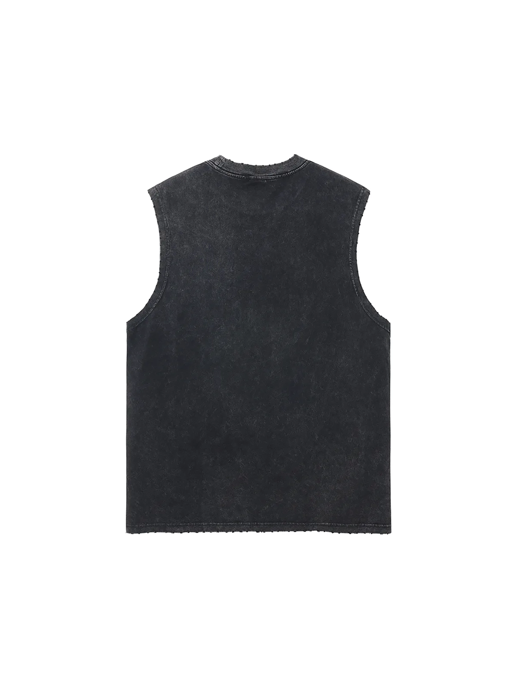 Snow Washed Frayed Hem Tank Top